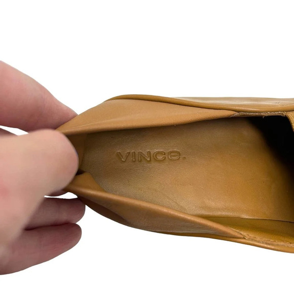 Vince Garvey Slip-on Sneakers In Wheat Cognac Leather Size‎ 9 - Picture 10 of 12